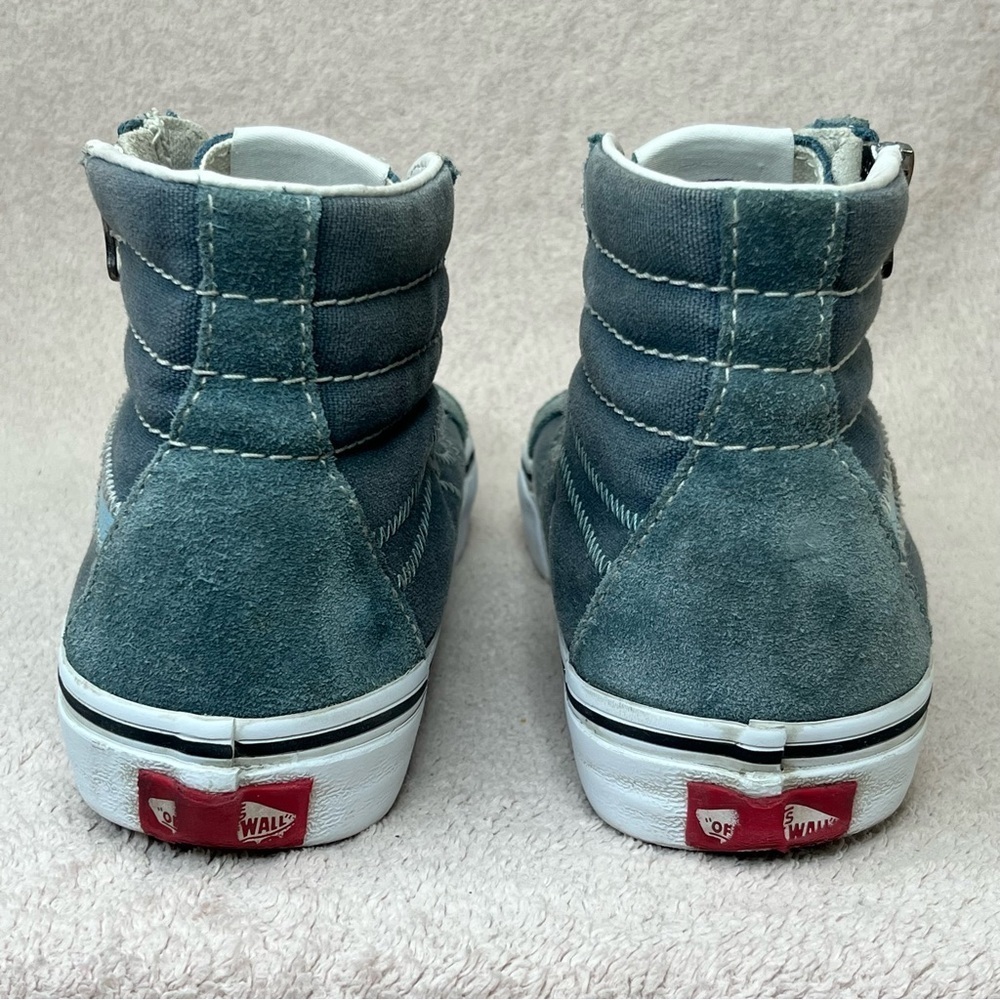Vans Suede Sk8 Hi Zipper Sneakers Women’s 5.5 Blue Casual Skater Classic Boho - Picture 5 of 9